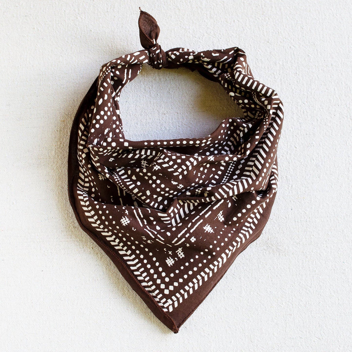 Brown Dot Dash Bandana