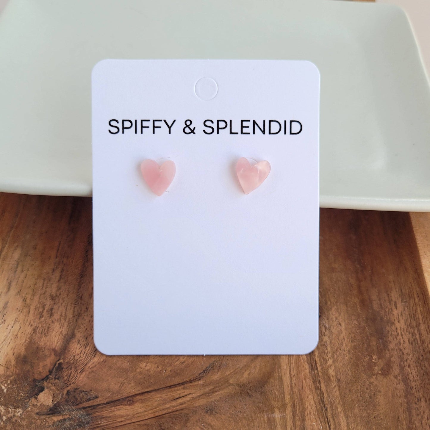 Hand Drawn Heart Studs - Pink // Jewelry, Earrings, Valentine's