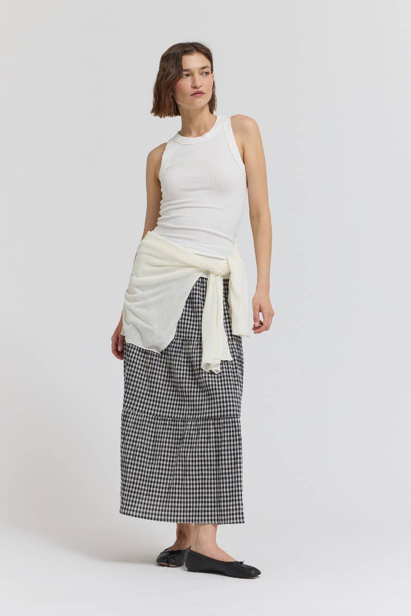 DAILY WEAR EASY JERSEY TANK TOP: OFF WHITE